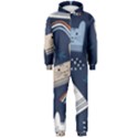 Colorful Cute Cat Seamless Pattern Hooded Jumpsuit (Men) View1