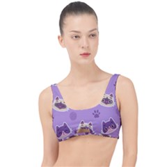 Cute Colorful Cat Kitten With Paw Yarn Ball Seamless Pattern The Little Details Bikini Top by Salman4z