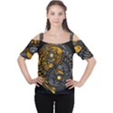 Yin-yang-owl-doodle-ornament-illustration Cutout Shoulder Tee View1