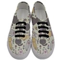 Funny Cartoon Cats Seamless Pattern Men s Classic Low Top Sneakers View1