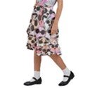 Cute-dog-seamless-pattern-background Kids  Ruffle Flared Wrap Midi Skirt View2