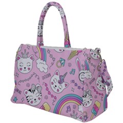 Beautiful-cute-animals-pattern-pink Duffel Travel Bag by Salman4z