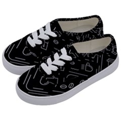 Coffee-background Kids  Classic Low Top Sneakers by Salman4z