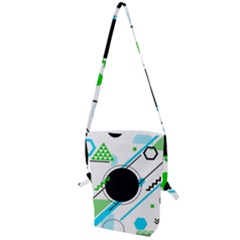 Geometric-shapes-background Folding Shoulder Bag by Salman4z