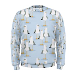 Cute-seagulls-seamless-pattern-light-blue-background Men s Sweatshirt by Salman4z