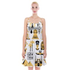 Egypt-symbols-decorative-icons-set Spaghetti Strap Velvet Dress by Salman4z