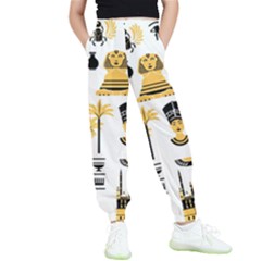 Egypt-symbols-decorative-icons-set Kids  Elastic Waist Pants by Salman4z