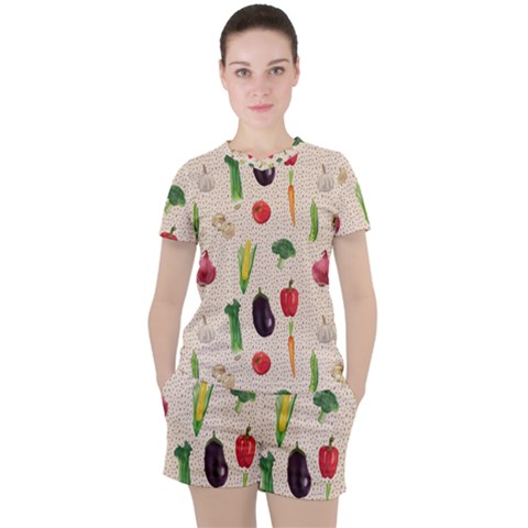 Vegetables Women s Tee And Shorts Set by SychEva