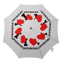 I Love Spumoni Hook Handle Umbrellas (medium) by ilovewhateva