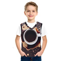 Coffee Cafe Espresso Drink Beverage Kids  Basketball Tank Top by Ravend
