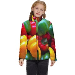 Colorful Capsicum Kids  Puffer Bubble Jacket Coat by Sparkle