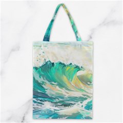 Waves Ocean Sea Tsunami Nautical Painting Classic Tote Bag by Ravend