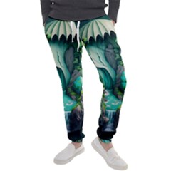 Waterfall Jungle Nature Paper Craft Trees Tropical Men s Jogger Sweatpants by Ravend