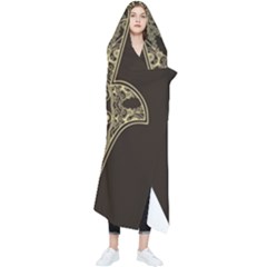 Hamsa-hand-drawn-symbol-with-flower-decorative-pattern Wearable Blanket by Salman4z