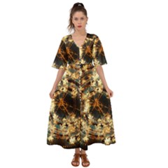 Science Fiction Background Fantasy Kimono Sleeve Boho Dress by danenraven