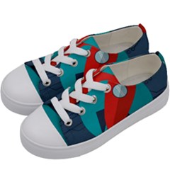 Rocket-with-science-related-icons-image Kids  Low Top Canvas Sneakers by Salman4z