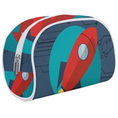 Rocket-with-science-related-icons-image Make Up Case (medium) by Salman4z