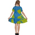 Spaceship-design Kids  Short Sleeve Tiered Mini Dress View4