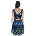Seamless-pattern-with-funny-aliens-cat-galaxy Split Back Mini Dress  View2