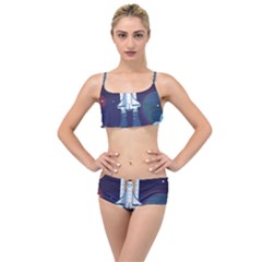 Spaceship-milkyway-galaxy Layered Top Bikini Set by Salman4z