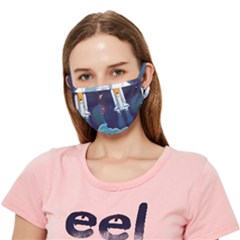 Spaceship-milkyway-galaxy Crease Cloth Face Mask (adult) by Salman4z