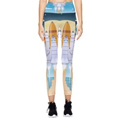 Space-exploration-illustration Pocket Leggings  by Salman4z