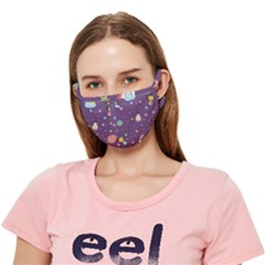 Space-travels-seamless-pattern-vector-cartoon Crease Cloth Face Mask (adult) by Salman4z
