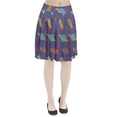 Space-seamless-pattern Pleated Skirt by Salman4z