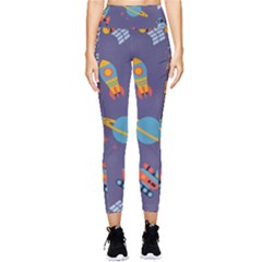 Space-seamless-pattern Pocket Leggings  by Salman4z
