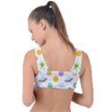 Seamless-pattern-cartoon-space-planets-isolated-white-background Front Tie Bikini Top View2