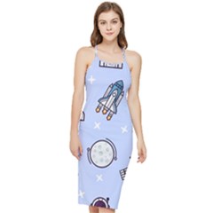 Seamless-pattern-with-space-theme Bodycon Cross Back Summer Dress by Salman4z