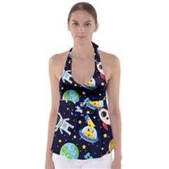 Space-seamless-pattern   - Babydoll Tankini Top by Salman4z