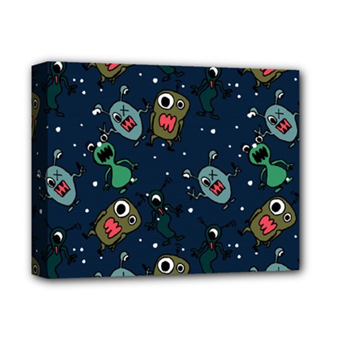 Monster-alien-pattern-seamless-background Deluxe Canvas 14  X 11  (stretched) by Salman4z