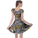Crazy-abstract-doodle-social-doodle-drawing-style Cap Sleeve Dress View2