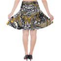 Crazy-abstract-doodle-social-doodle-drawing-style Velvet High Waist Skirt View2
