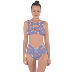 Outer-space-seamless-background Bandaged Up Bikini Set  by Salman4z