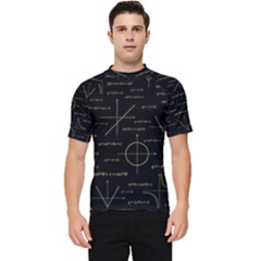 Abstract-math Pattern Men s Short Sleeve Rash Guard by Salman4z