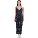 Mathematical-seamless-pattern-with-geometric-shapes-formulas V-Neck Spaghetti Strap Tie Front Jumpsuit View1