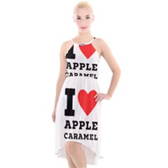 I Love Apple Caramel High-low Halter Chiffon Dress  by ilovewhateva