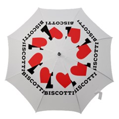 I Love Biscotti Hook Handle Umbrellas (small) by ilovewhateva