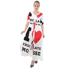I Love Chocolate Mousse Waist Tie Boho Maxi Dress by ilovewhateva
