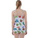 Dangerous-streptococcus-lactobacillus-staphylococcus-others-microbes-cartoon-style-vector-seamless Tie Front Two Piece Tankini View2