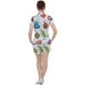 Dangerous-streptococcus-lactobacillus-staphylococcus-others-microbes-cartoon-style-vector-seamless Women s Tee and Shorts Set View2