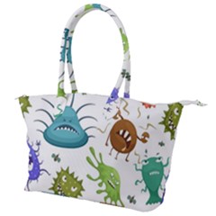 Dangerous-streptococcus-lactobacillus-staphylococcus-others-microbes-cartoon-style-vector-seamless Canvas Shoulder Bag by Salman4z
