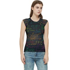 Mathematical-colorful-formulas-drawn-by-hand-black-chalkboard Women s Raglan Cap Sleeve Tee by Salman4z