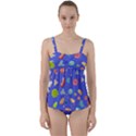 Virus-seamless-pattern Twist Front Tankini Set View1