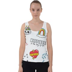 Abstract-fashion-background-suitable-fabric-printing Velvet Tank Top by Salman4z
