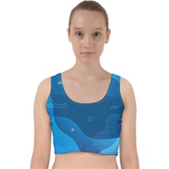 Abstract-classic-blue-background Velvet Racer Back Crop Top by Salman4z