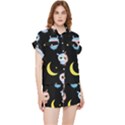 Cute-owl-doodles-with-moon-star-seamless-pattern Chiffon Lounge Set View1