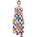 Vector-romantic-love-seamless-pattern Kids  Short Sleeve Maxi Dress View1
